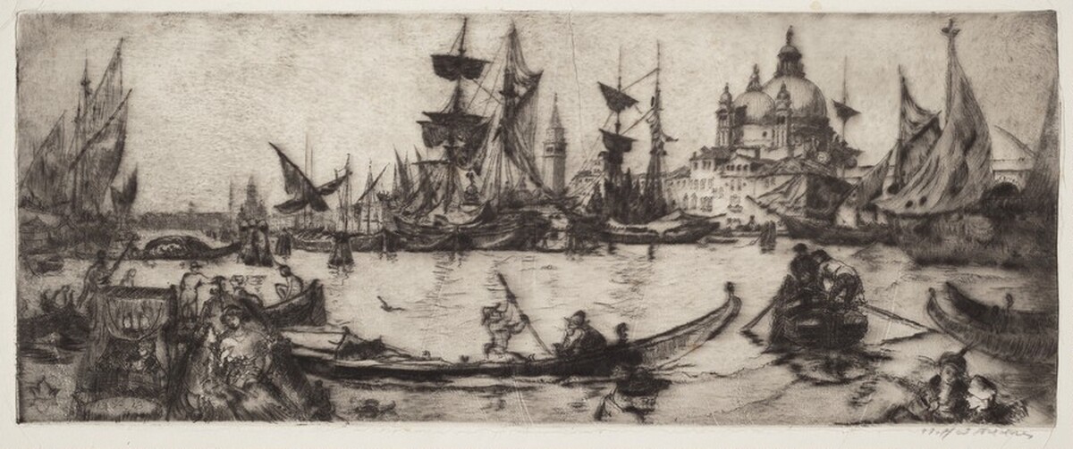 Harbour Scene, Venice by Clifford Addams