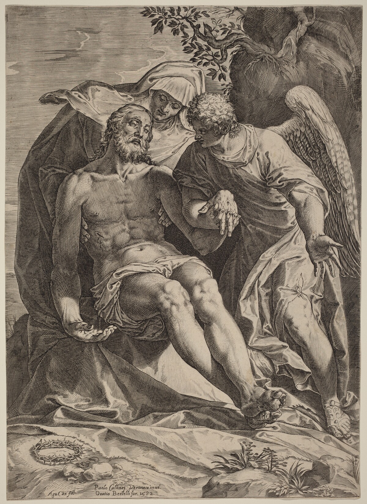Pietà by Agostino Carracci after Veronese