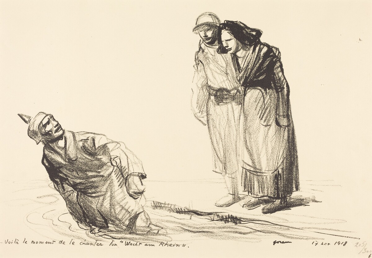 Voilà le Moment de le chantes tun "Wacht am Rhein" by Jean-Louis Forain