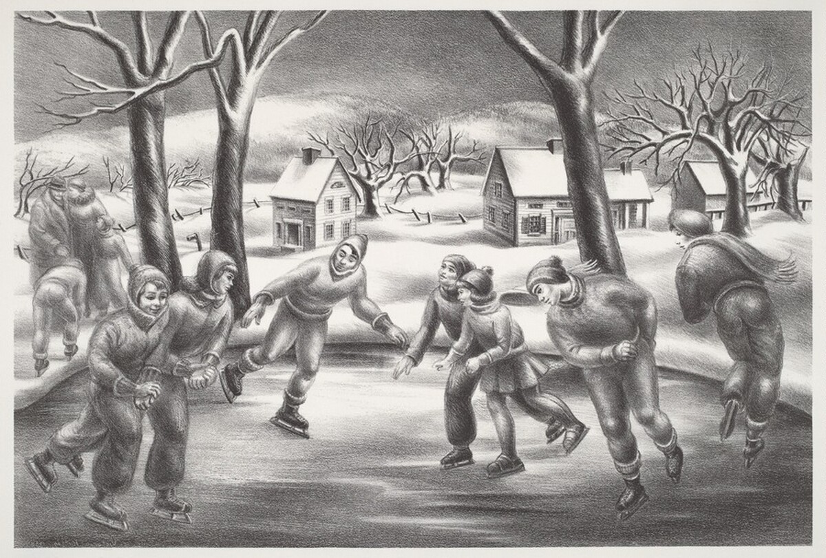 Skating on the Pond by Victoria Hutson Huntley