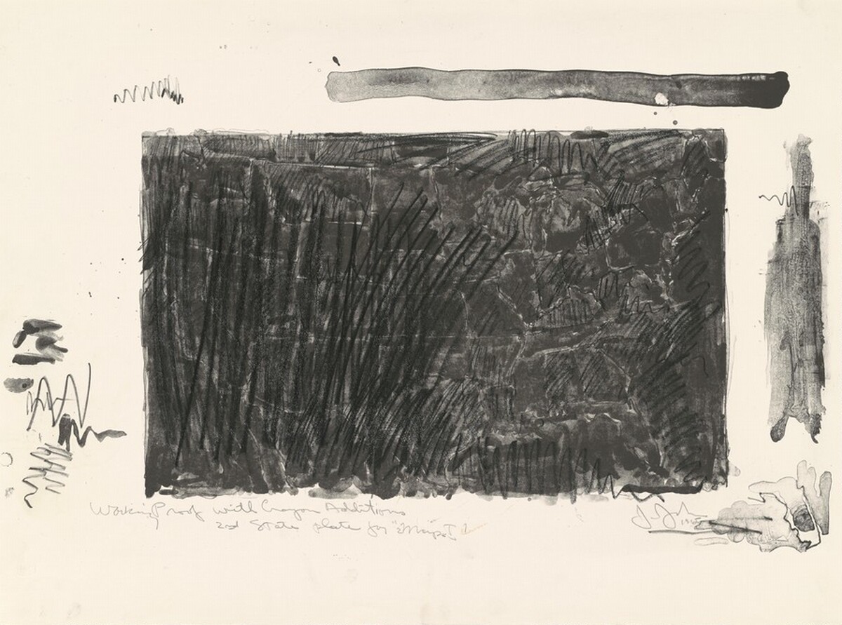 Two Maps I [working proof] by Jasper Johns
