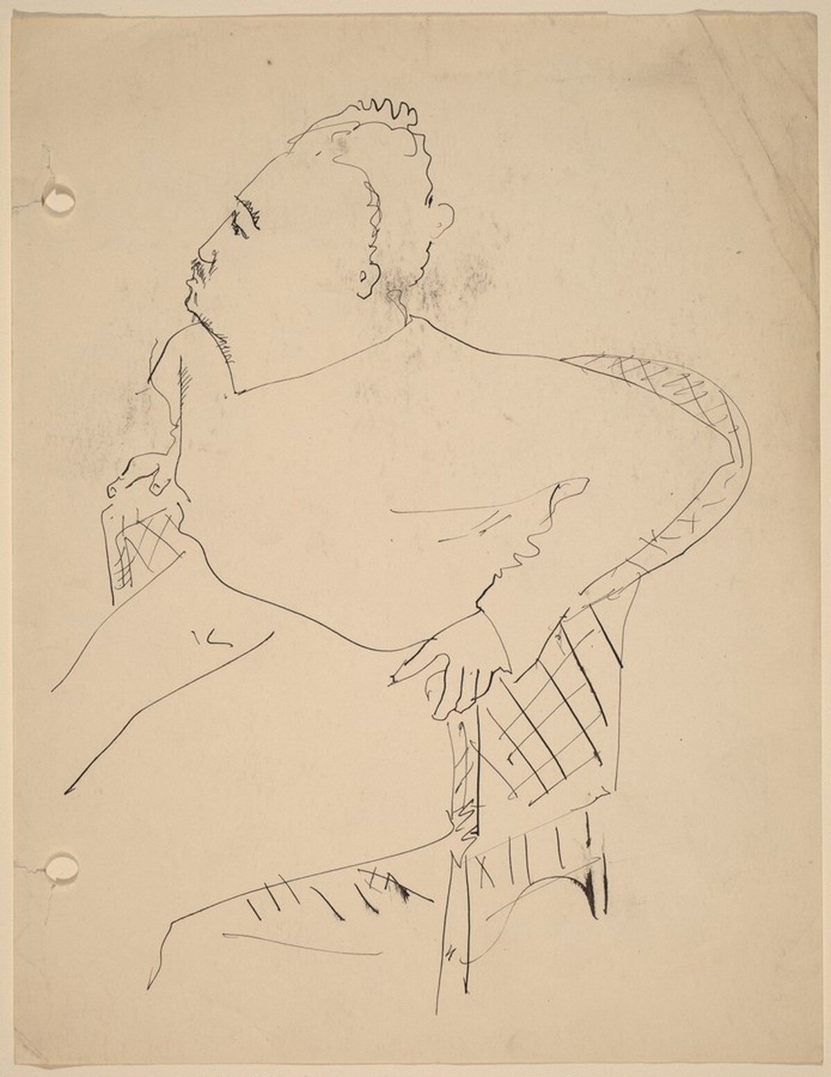 Man Seated in Wicker Chair, Turned to the Left by Mark Rothko