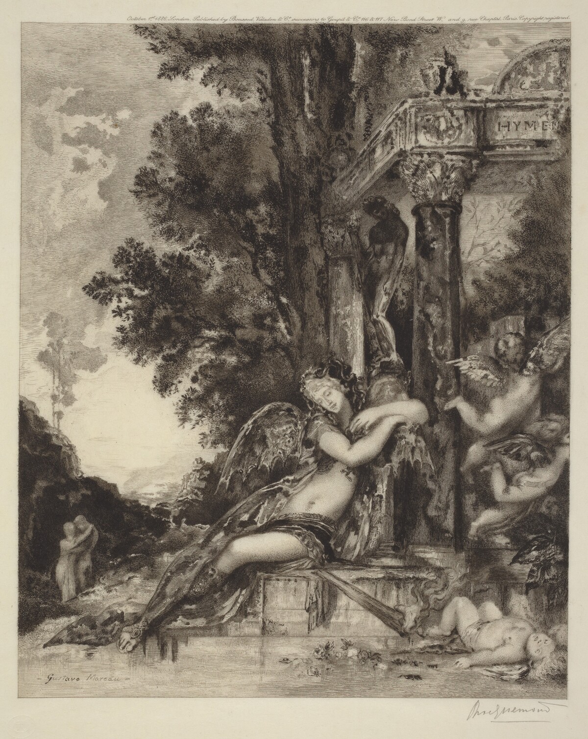 The Goddess Discord [La Discord] by Félix Bracquemond, after Gustave Moreau