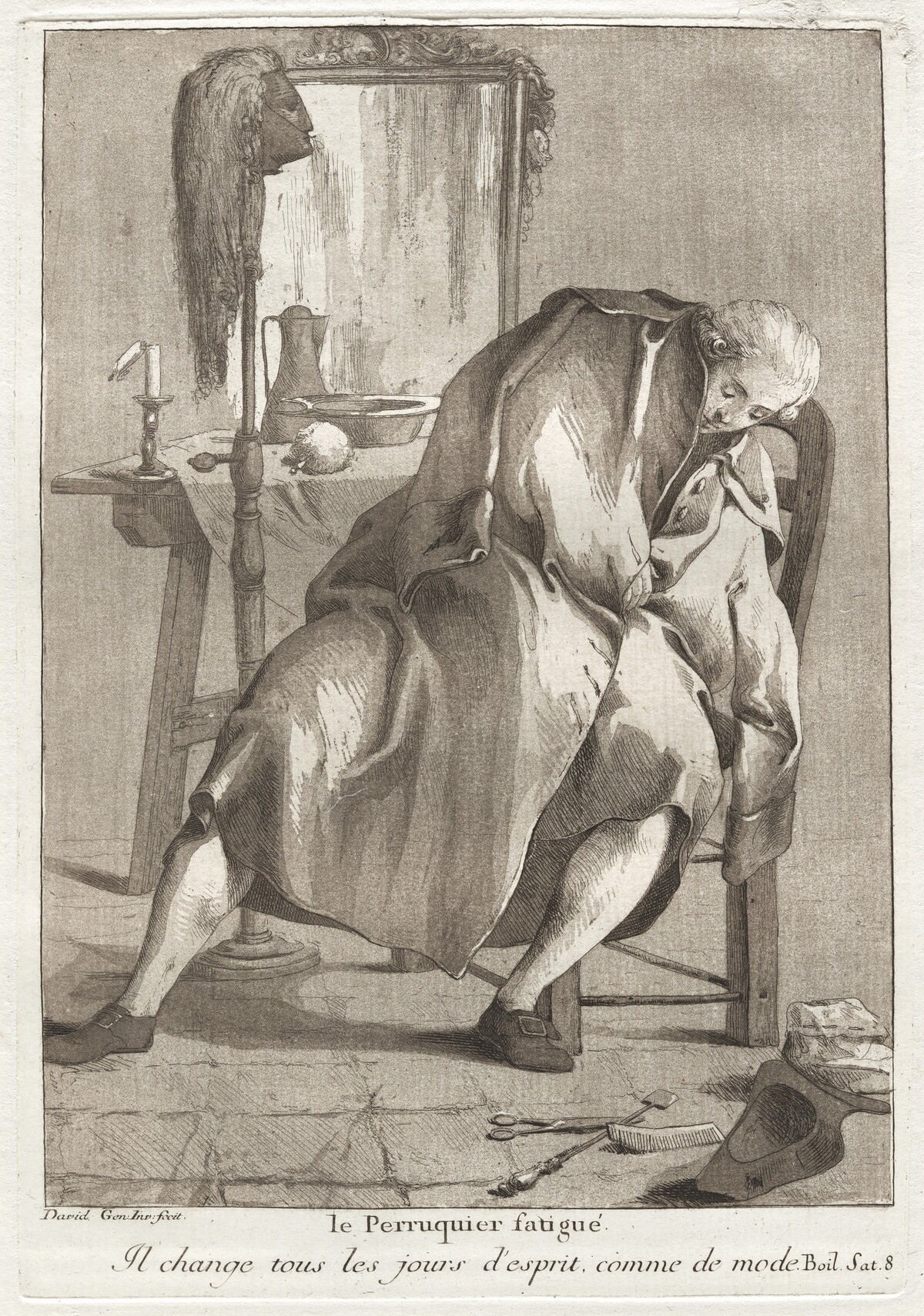 Le Perruquier fatigué (The Tired Wigmaker) by Giovanni David