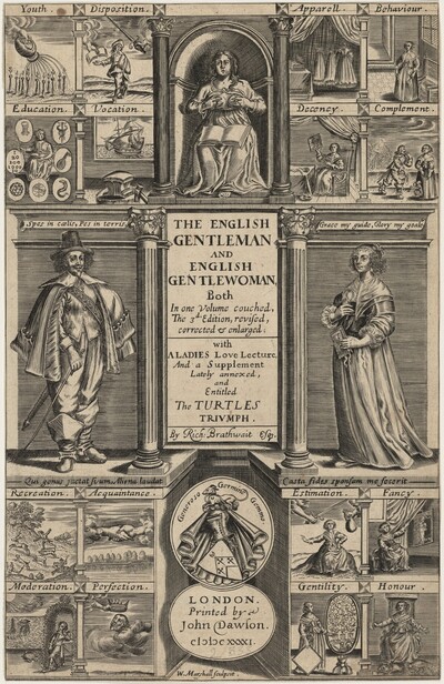 Title page to Richard Brathwait, English Gentleman and English Gentlewoman