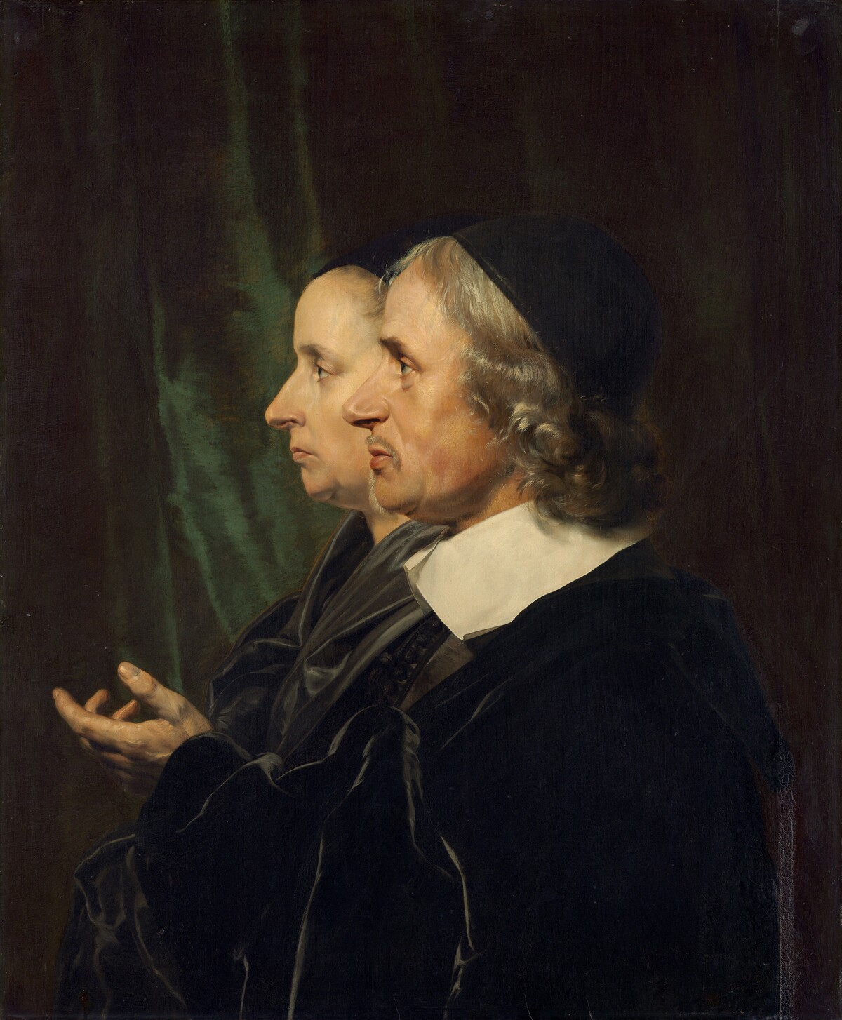 Portrait of the Artist's Parents, Salomon de Bray and Anna Westerbaen by Jan de Bray