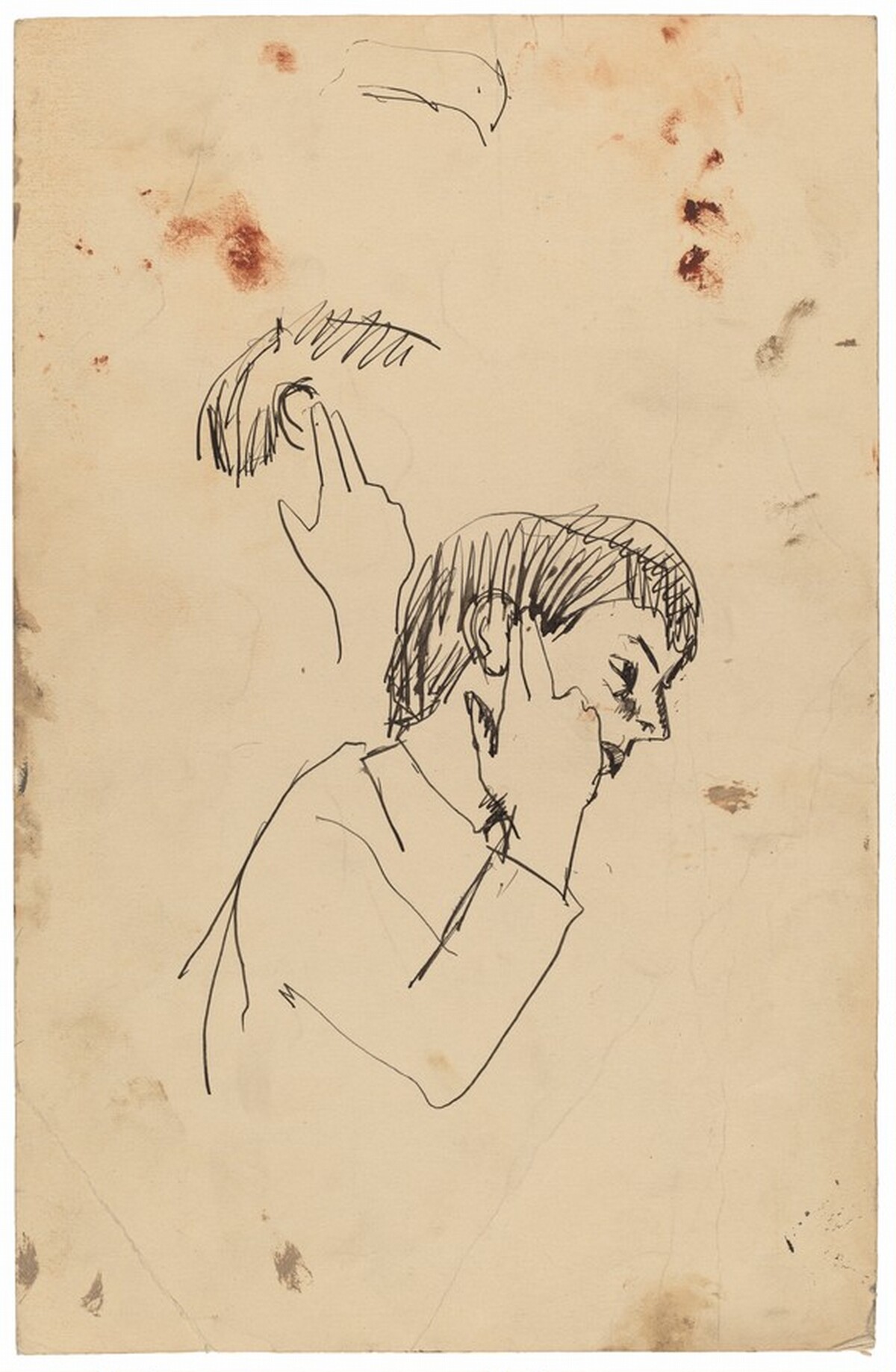 Figure Facing Right [recto] by Mark Rothko