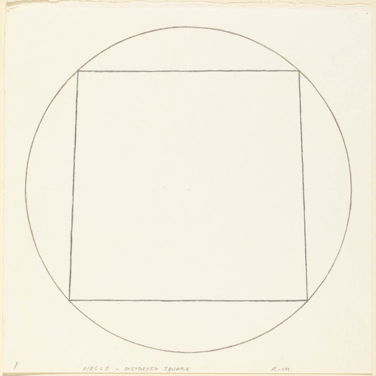 I. Circle - Distorted Square by Robert Mangold