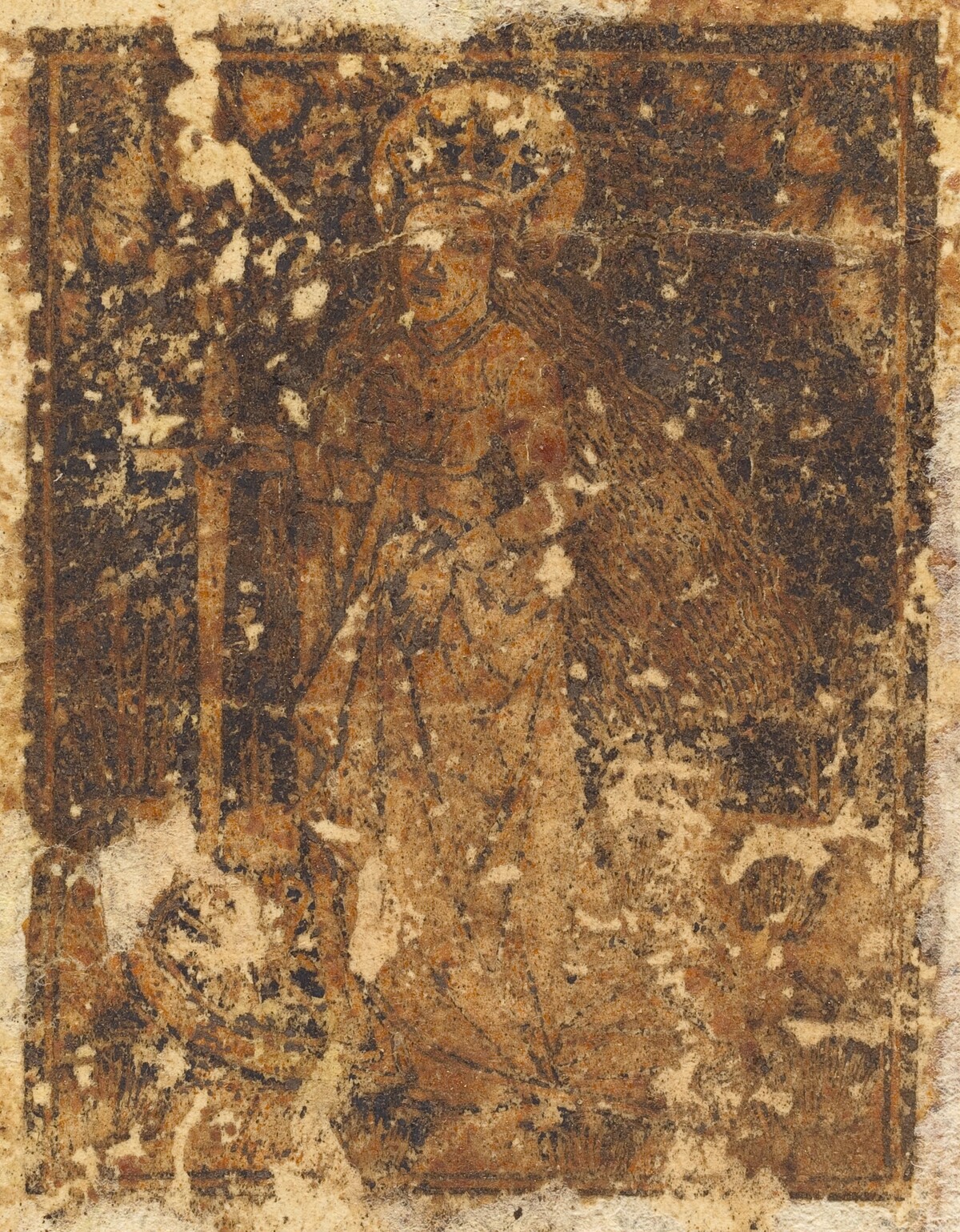 Saint Catherine [verso] by German 15th Century