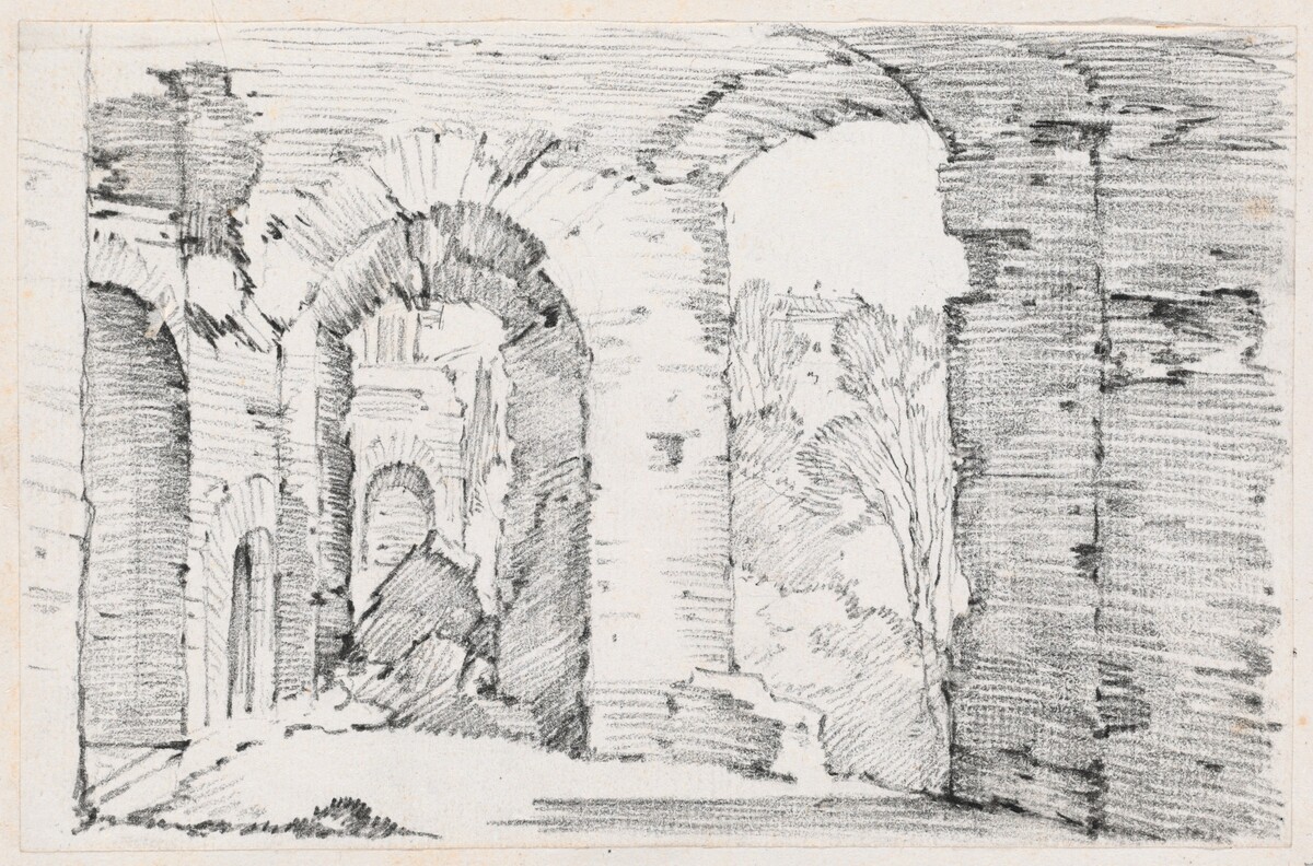 Arched Passageways of a Ruined Building by Joseph-Marie Vien