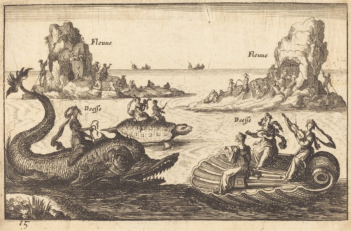 Goddesses on the River by Balthasar Moncornet after Remigio Cantagallina