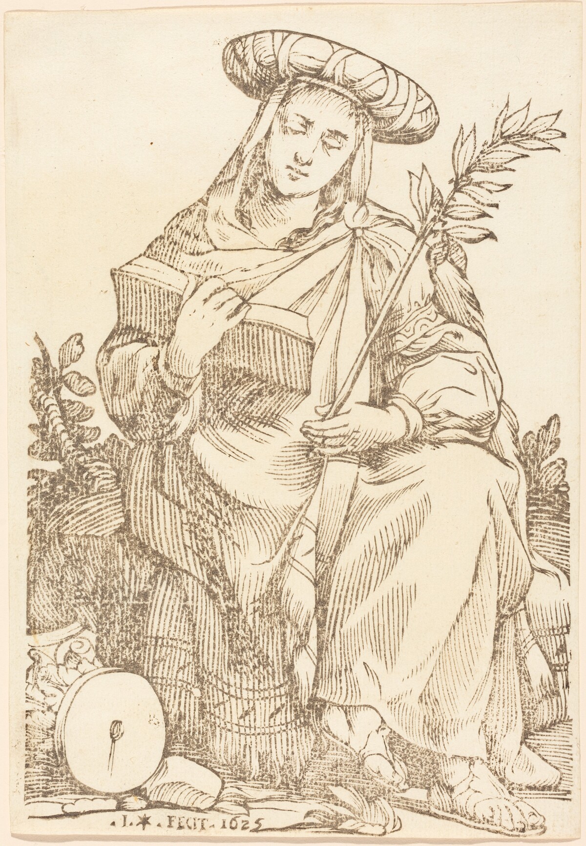 Sibylla Libyca by Paul Maupin, after Jacques Stella