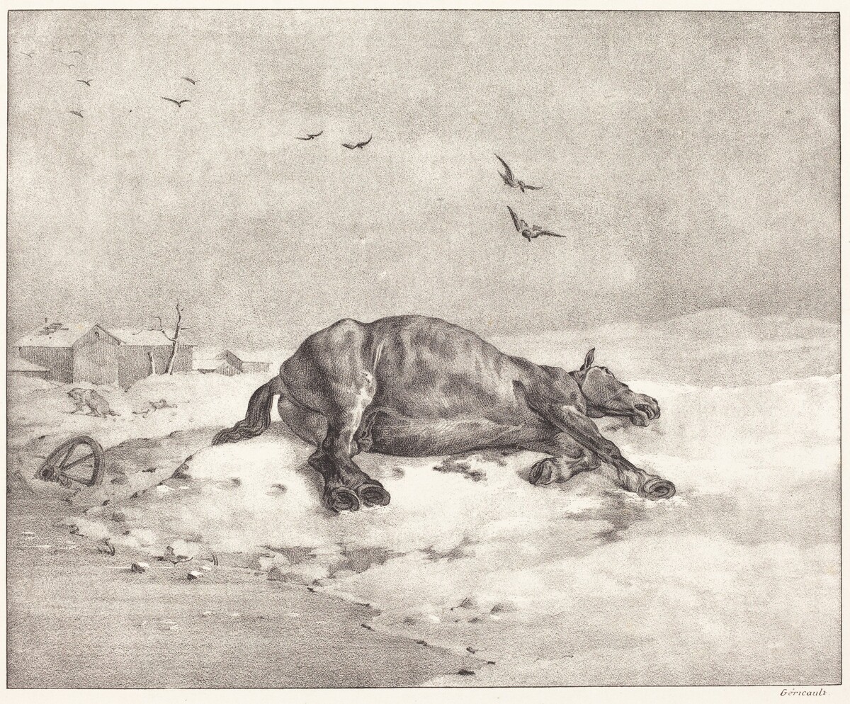 Dead Horse by Théodore Gericault