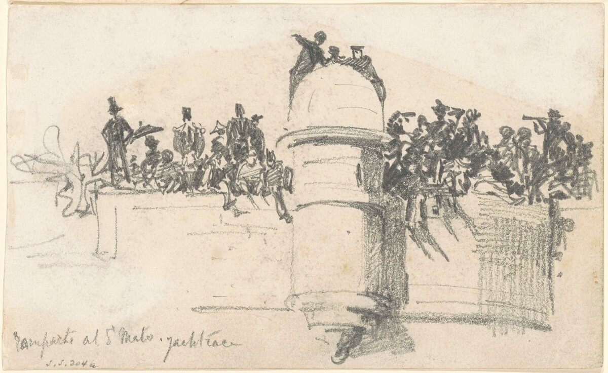 Ramparts at St. Malo—Yacht Race by John Singer Sargent