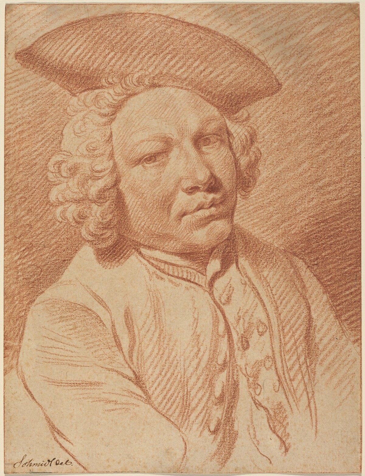 Portrait of a Man in a Tricorn Hat by Georg Friedrich Schmidt