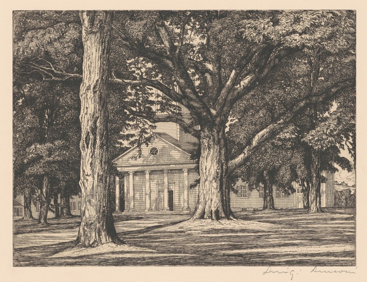 Pomfret Church by Luigi Lucioni