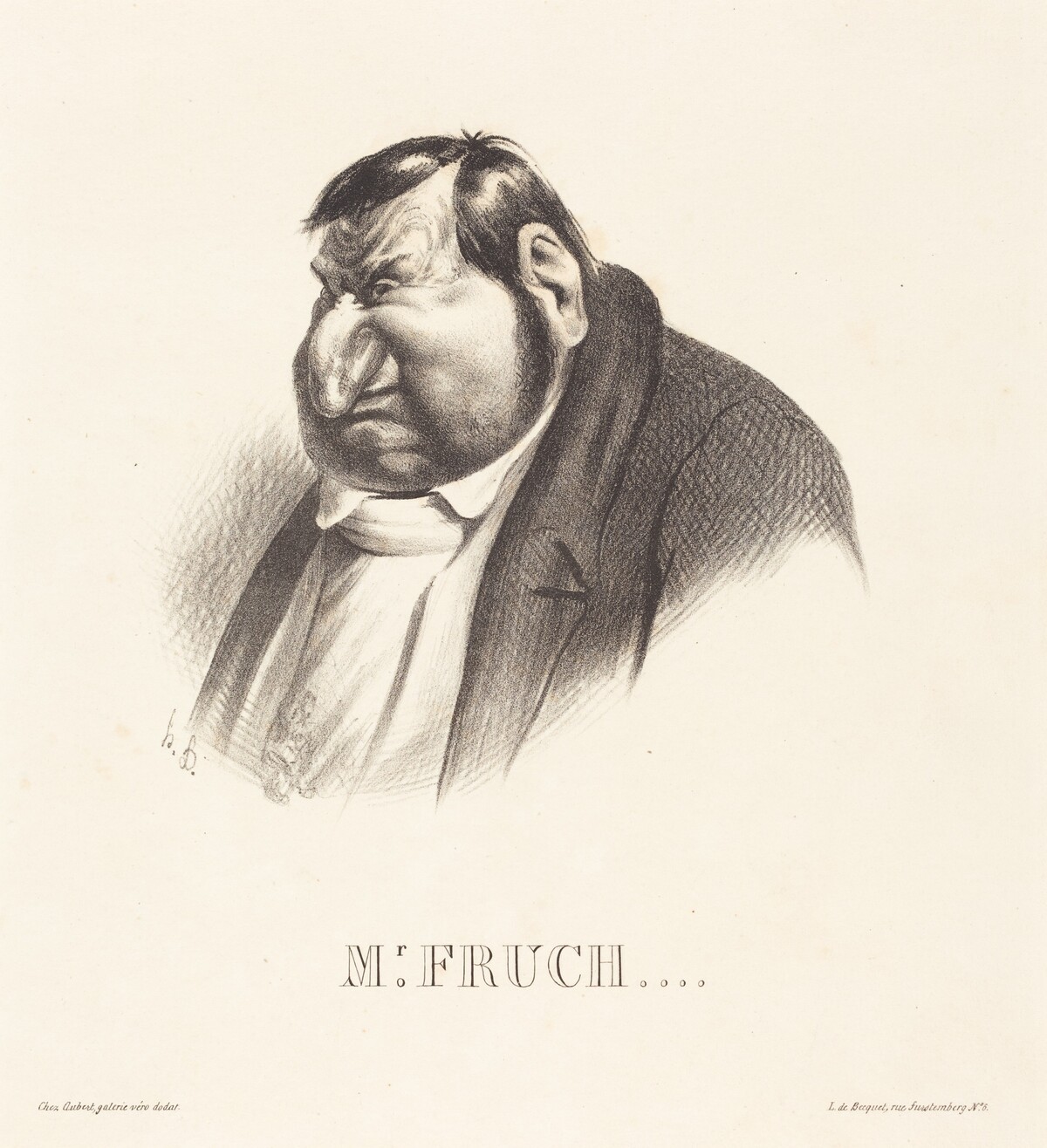 Fruchard, en buste by Honoré Daumier