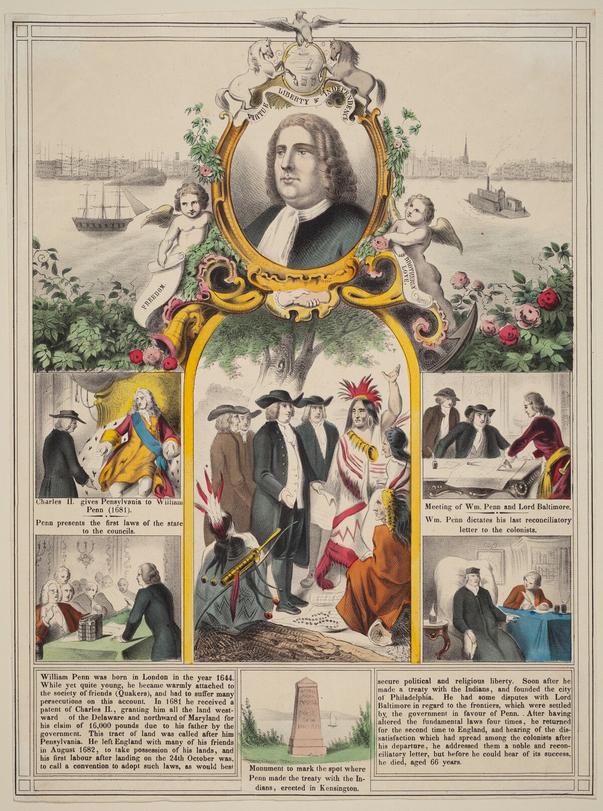 William Penn's History by American 19th Century