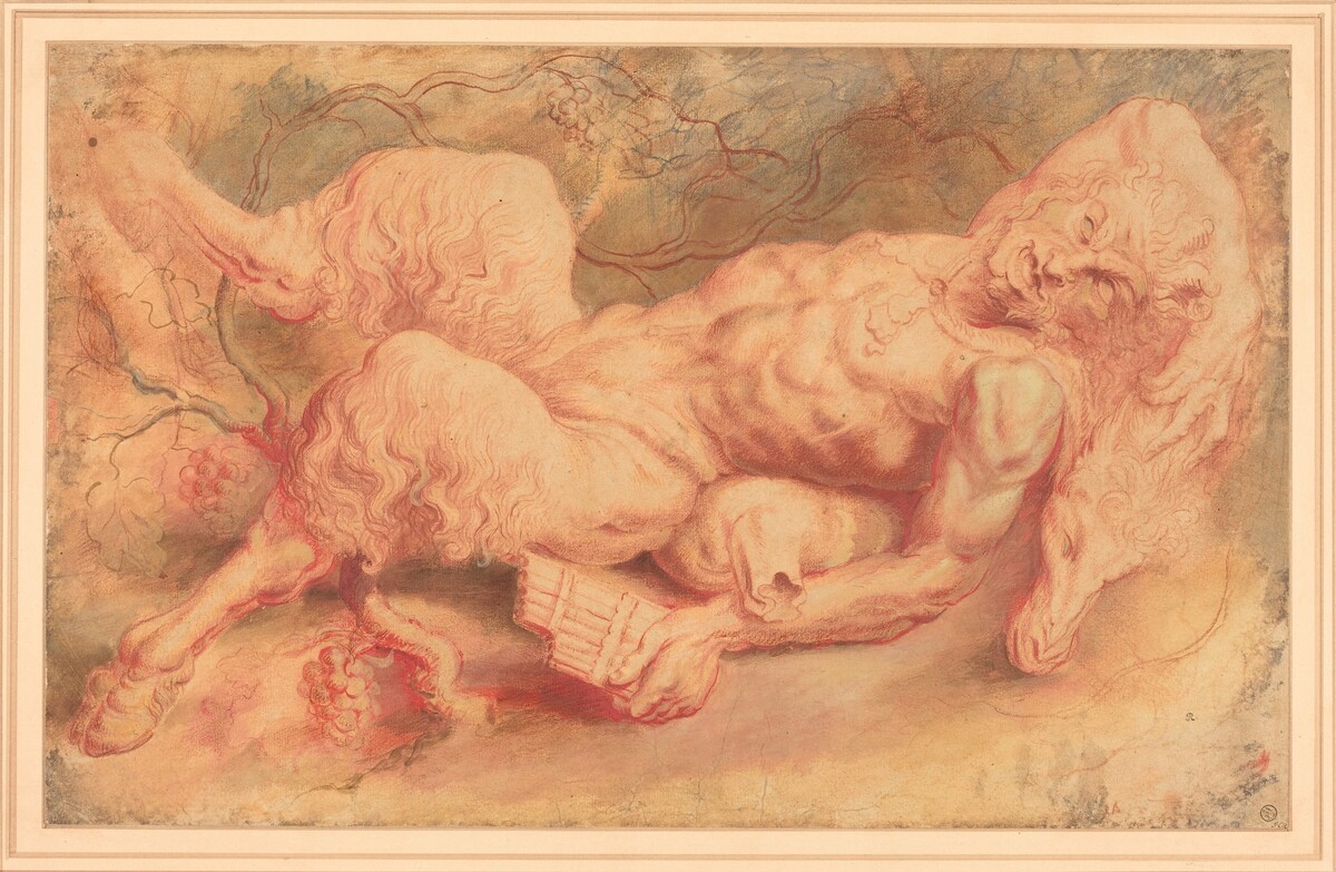 Pan Reclining by Sir Peter Paul Rubens after Francesco da Sangallo