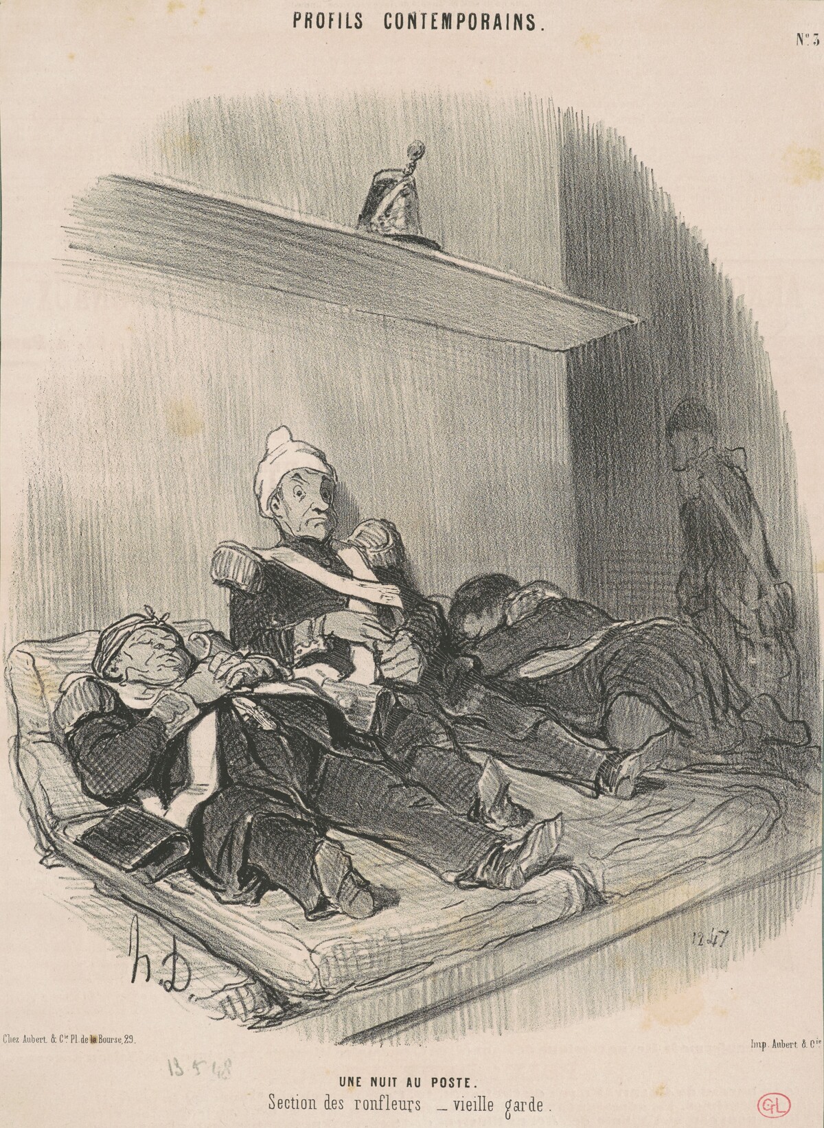 Une nuit au poste by Honoré Daumier