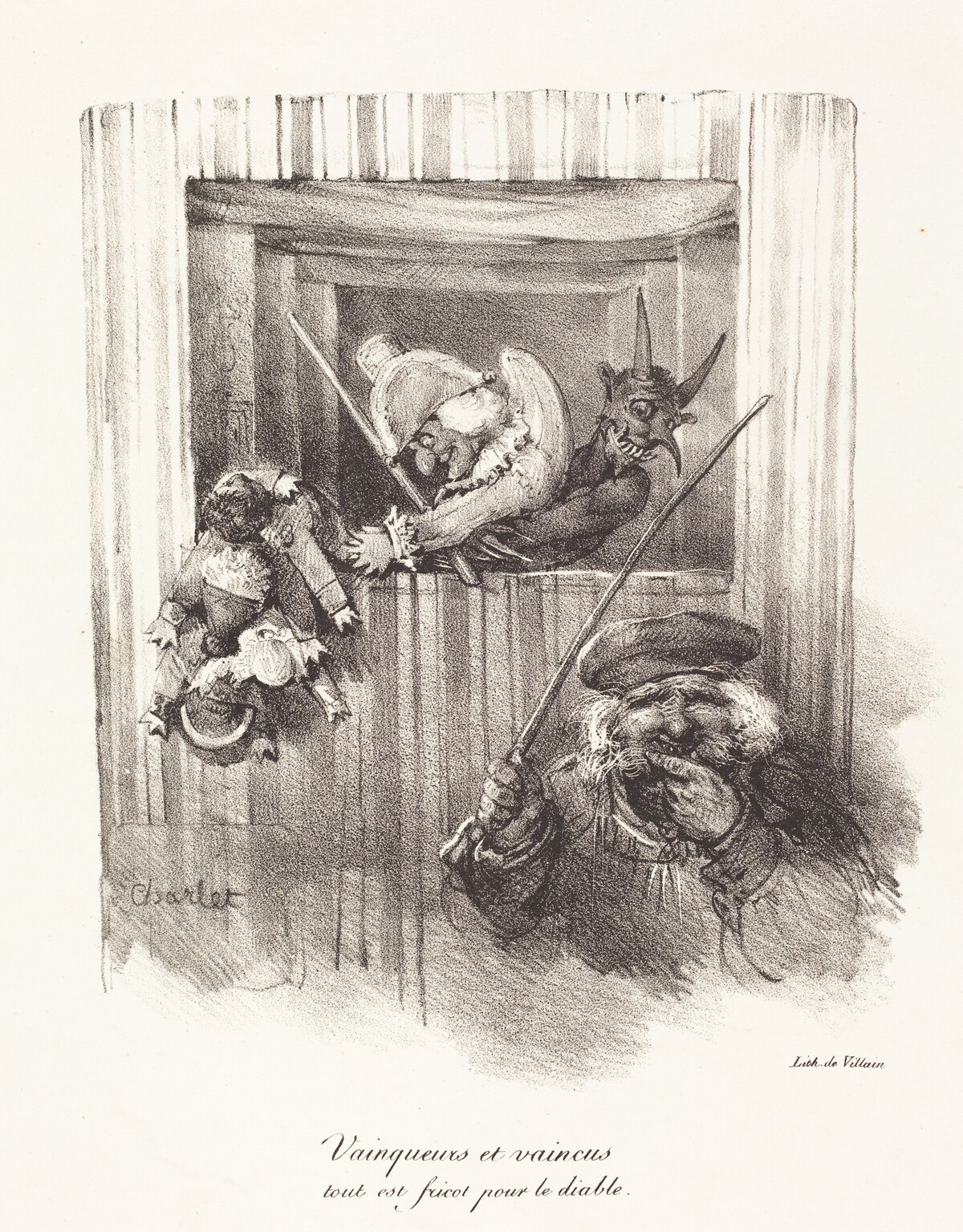 Vainqueurs et vaincus, tout est fricot pour le diable (The Vanquishers and the Vanquished, All Food for the Devil) by Nicolas-Toussaint Charlet
