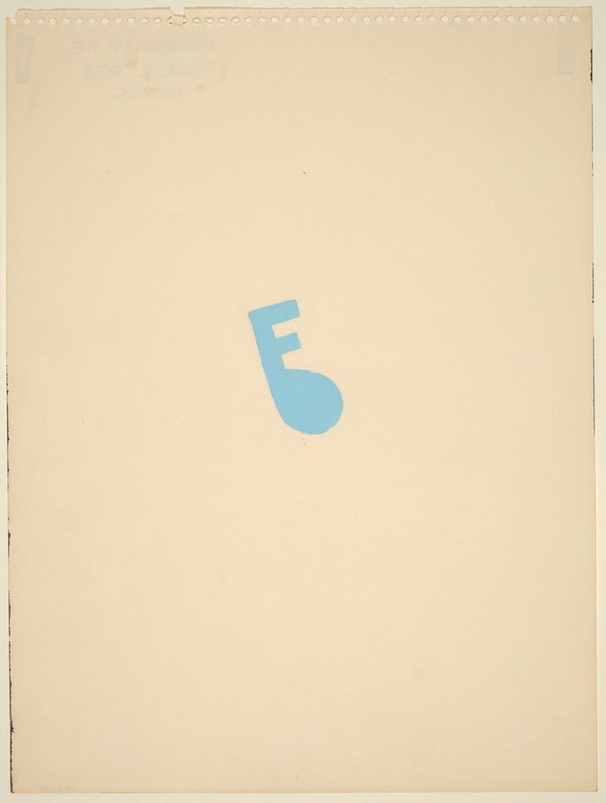 Blue E by Richard Tuttle