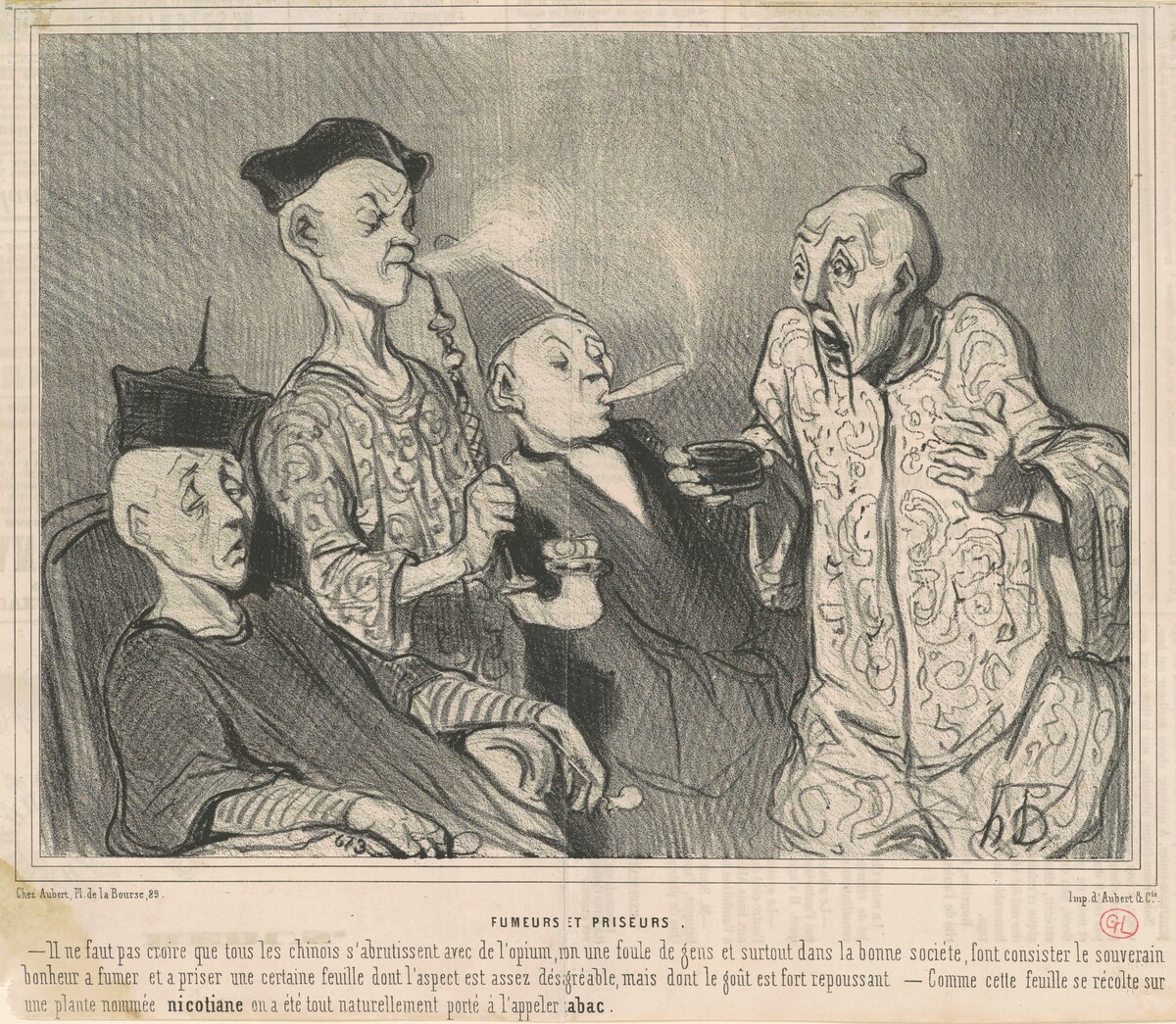 Fumeurs et priseurs by Honoré Daumier