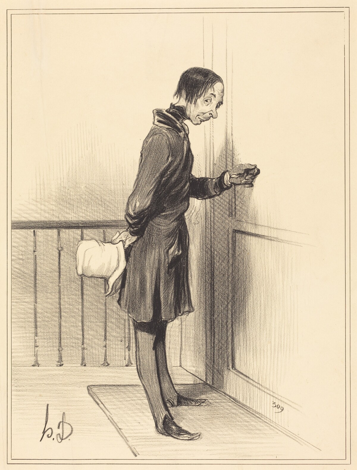 Le Mendiant a domicile by Honoré Daumier