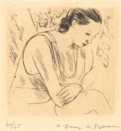 Fernande with Arms Crossed, Small Plate (Fernande les mains croisees (petite planche)