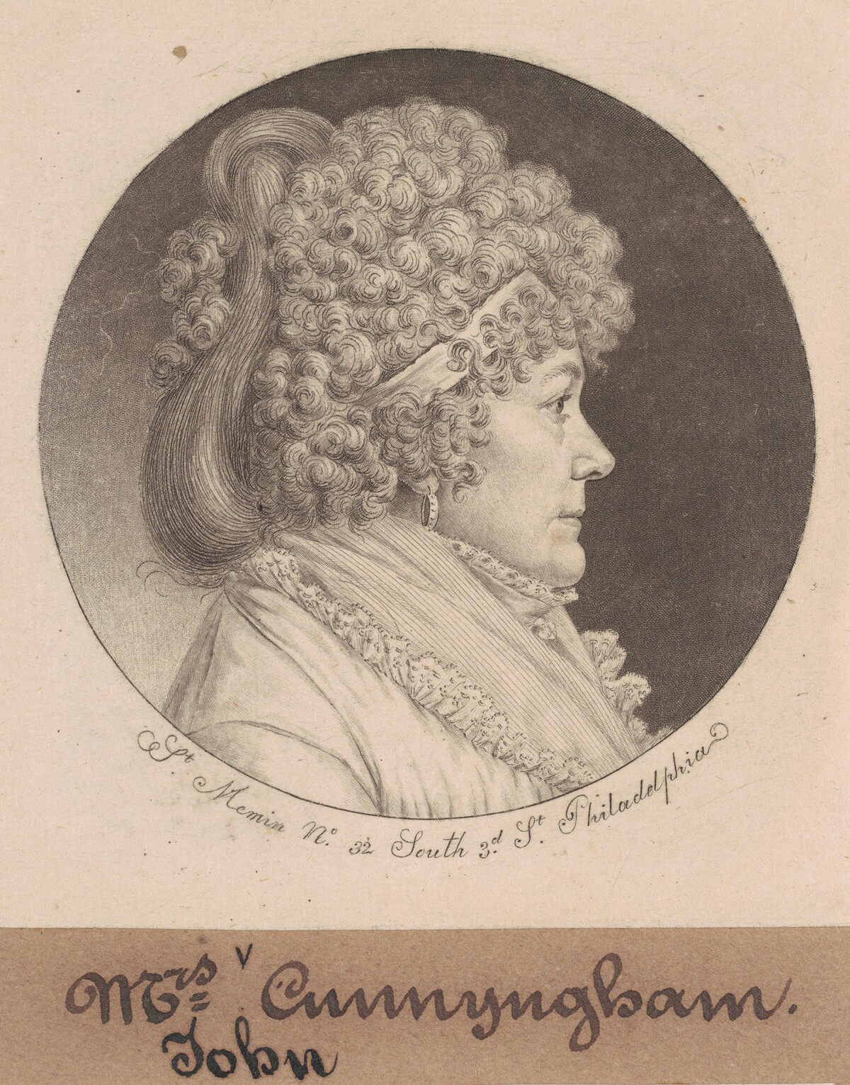 Mrs. Cunnyngham by Charles B. J. Févret de Saint-Mémin