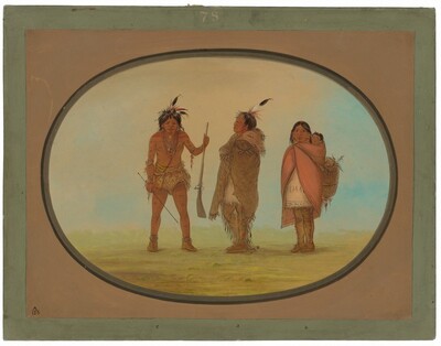 Arapaho Chief, His Wife, and a Warrior