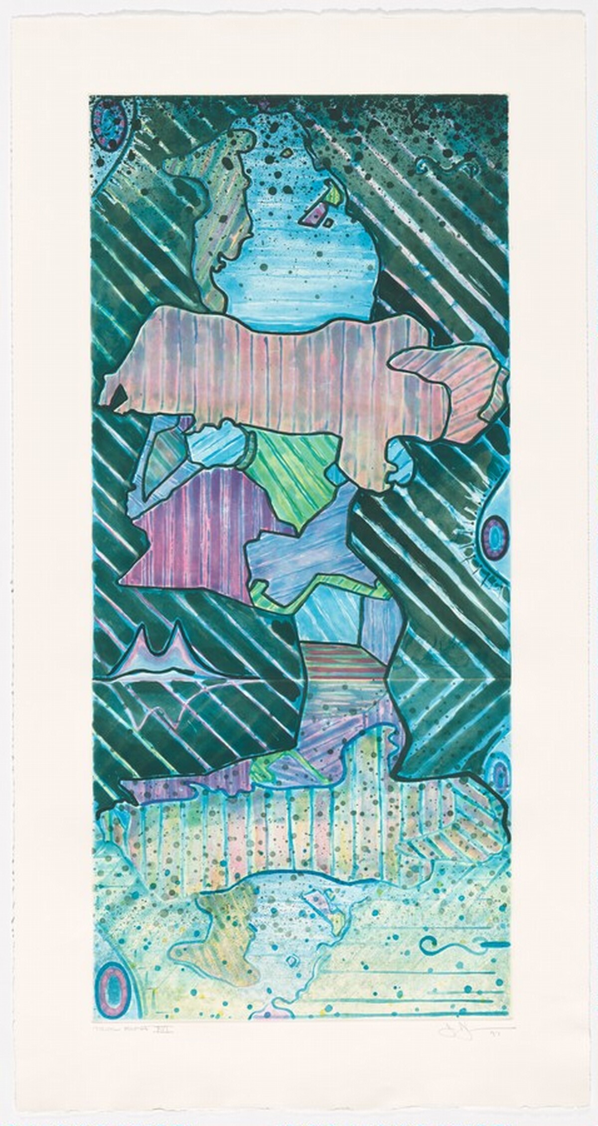 Green Angel 2 [trial proof 16] by Jasper Johns