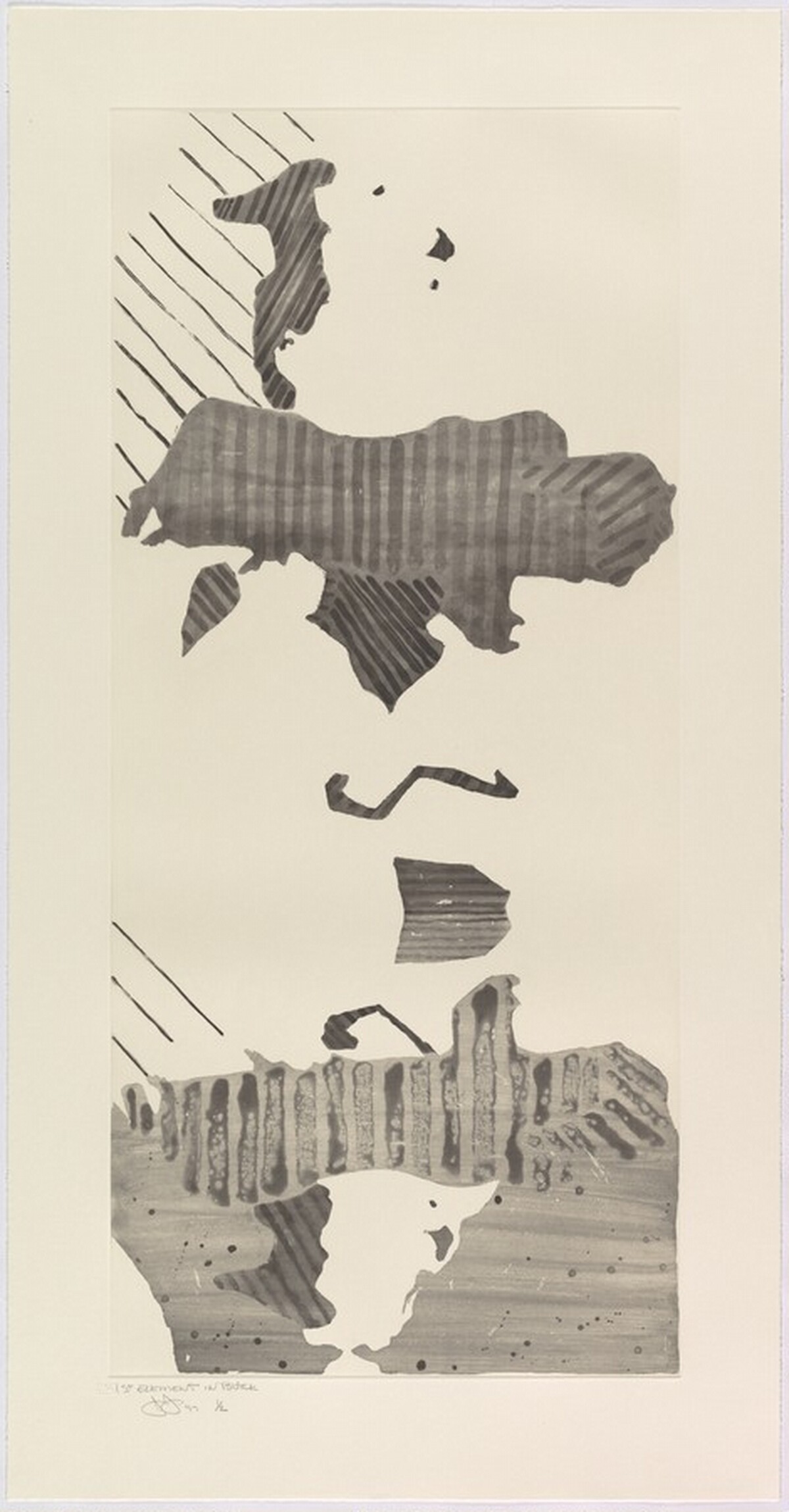 Green Angel 2 [1st element in black proof] by Jasper Johns