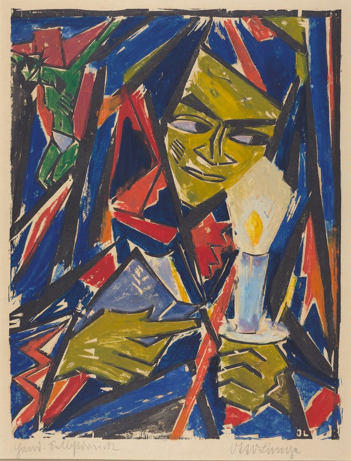 Churchgoer with a Light by Otto Lange