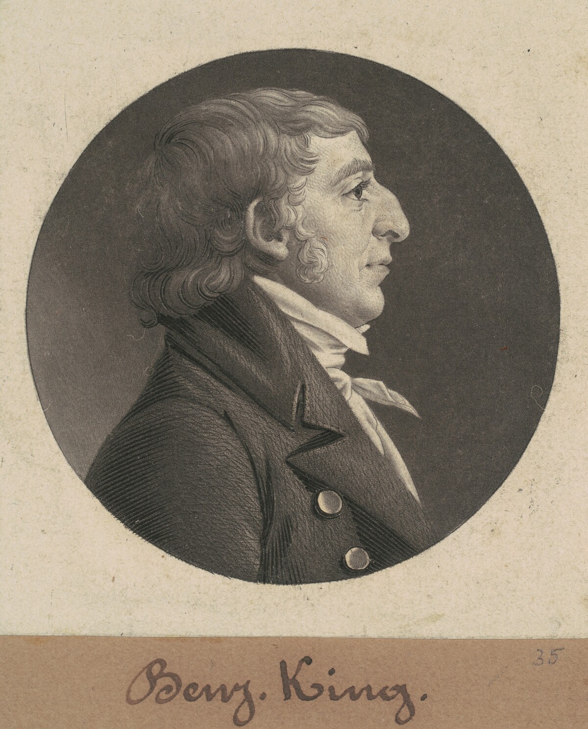 Benjamin King by Charles B. J. Févret de Saint-Mémin