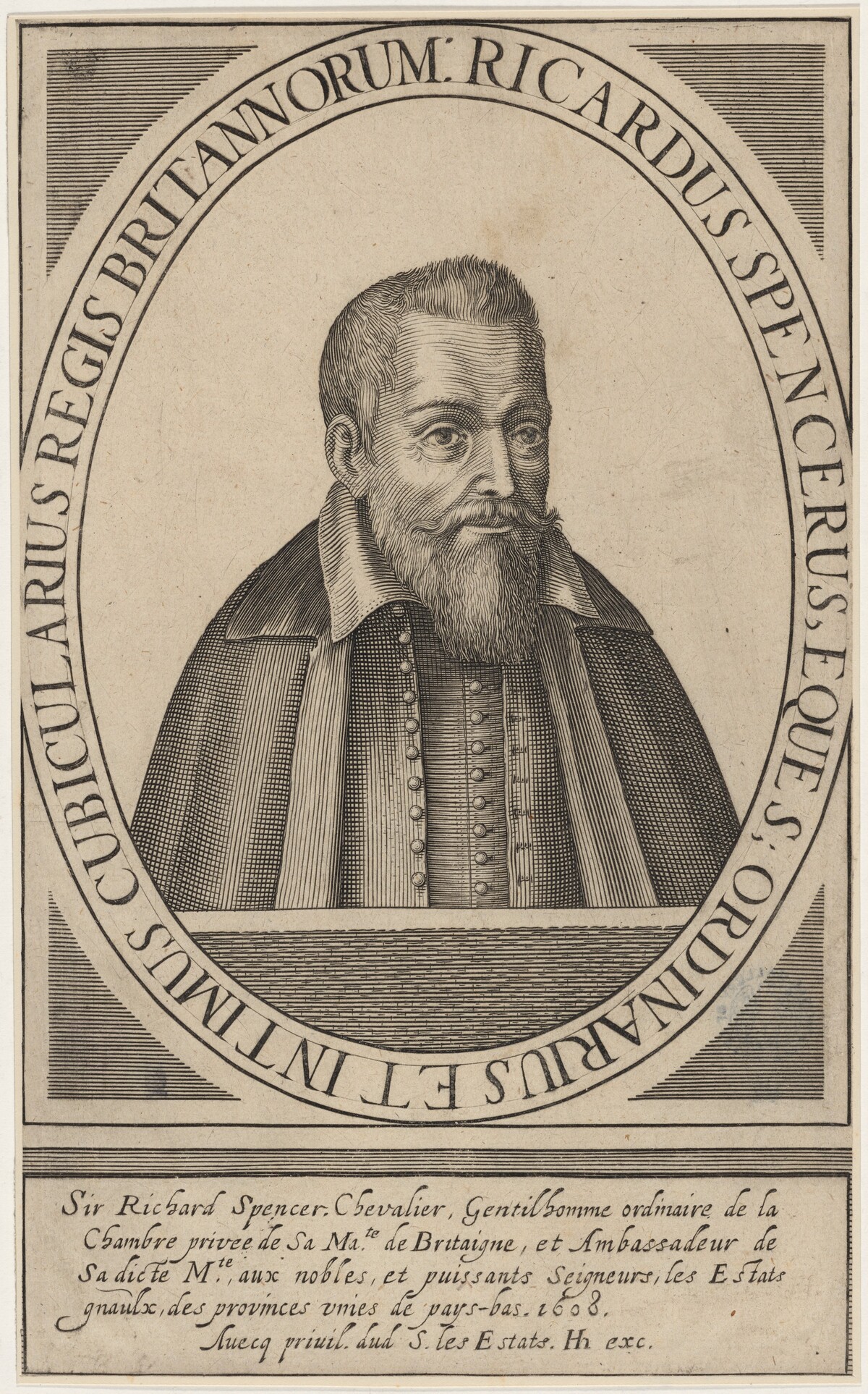 Sir Richard Spencer, Ambassador to Holland by Hendrik Hondius I (publisher)