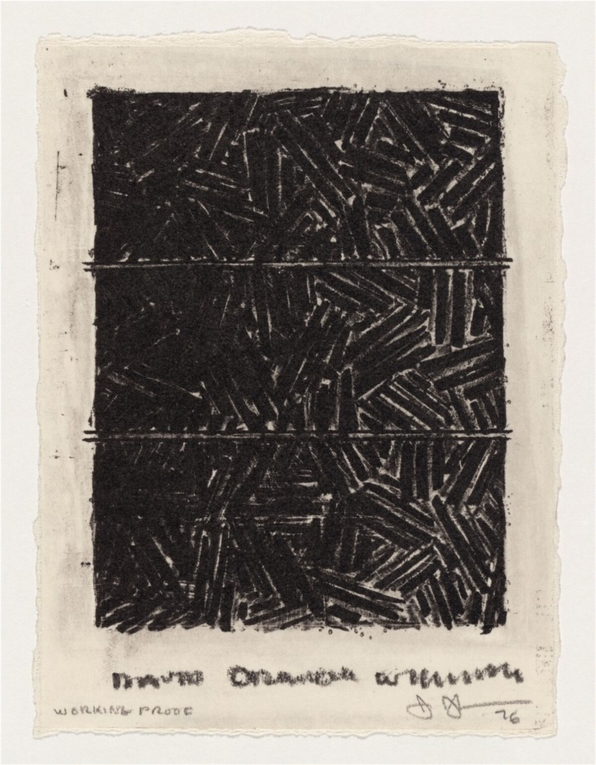 Bookplate for David Grainger Whitney [working proof] by Jasper Johns