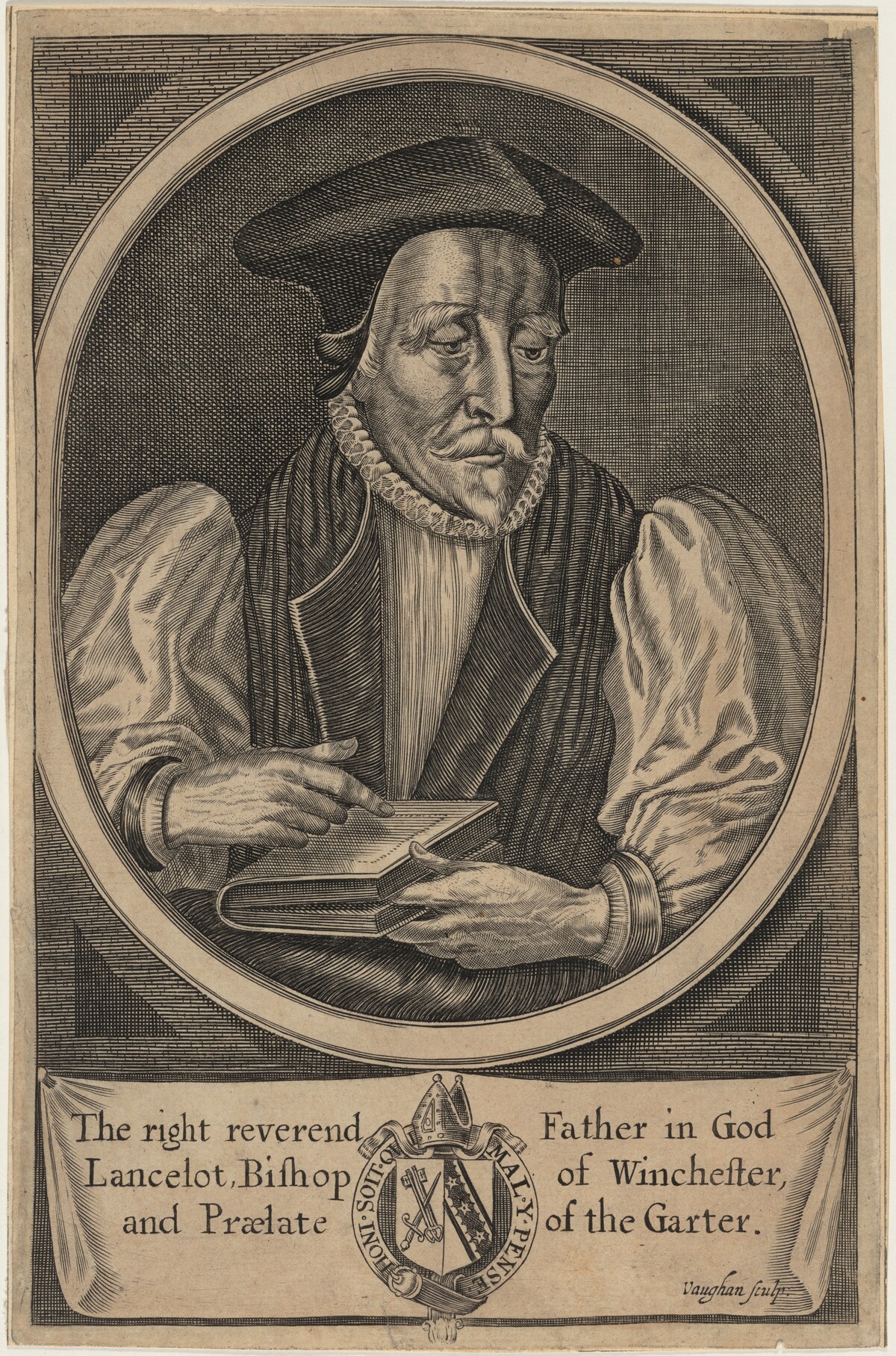 Lancelot Andrewes, Bishop of Winchester by Robert Vaughan after John Payne
