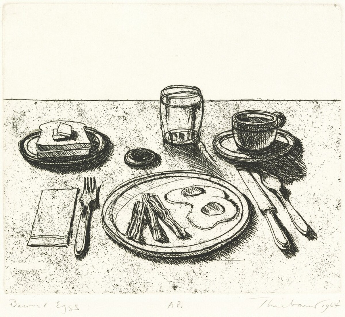 Bacon & Eggs by Wayne Thiebaud