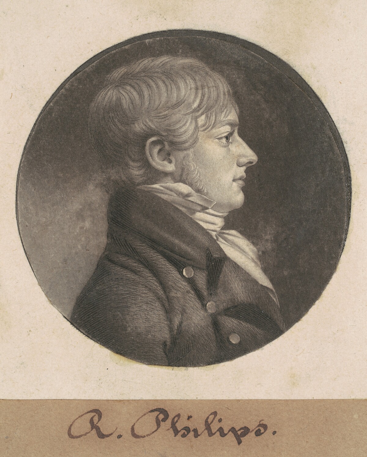 R. Philips by Charles B. J. Févret de Saint-Mémin