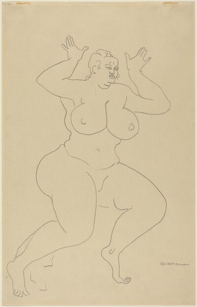 Nude with Her Hands Raised