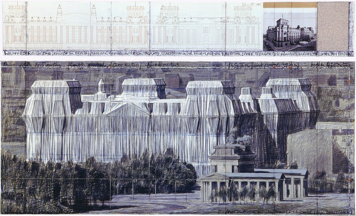 Wrapped Reichstag, Project for Berlin by Christo