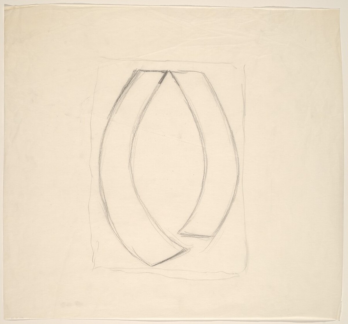Sketch for "Building - Blocks for a Doorway" (O) by Vito Acconci