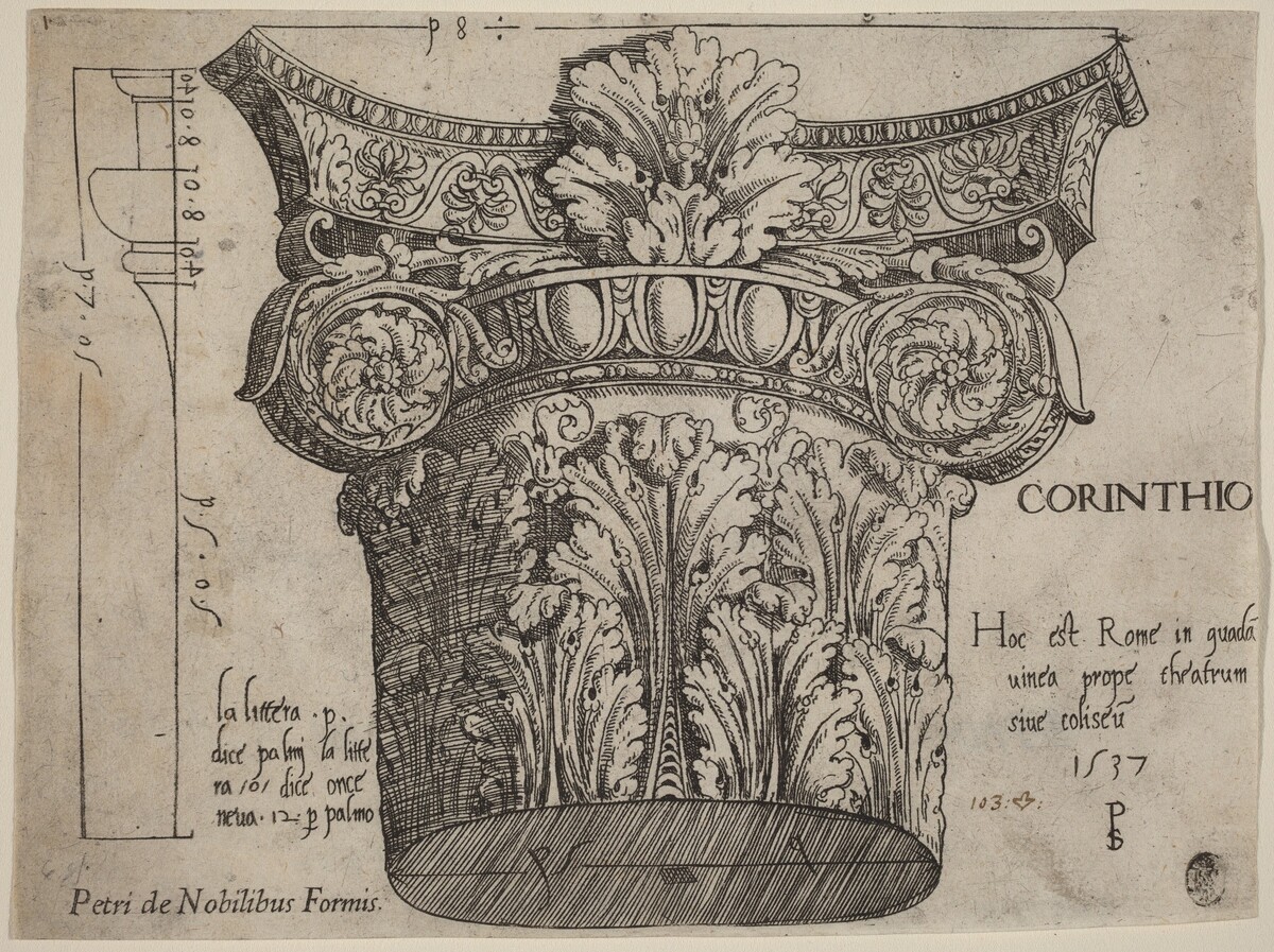 Capital from the Colosseum, Rome by Master PS