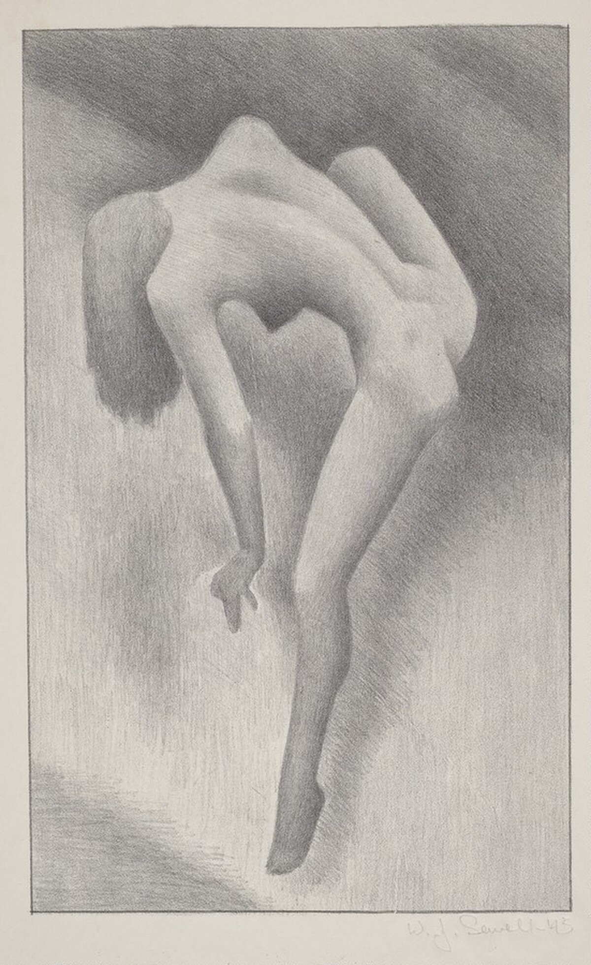Untitled (Nude Figure) by W. J. Sewell