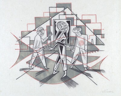Untitled (Three abstract figures)