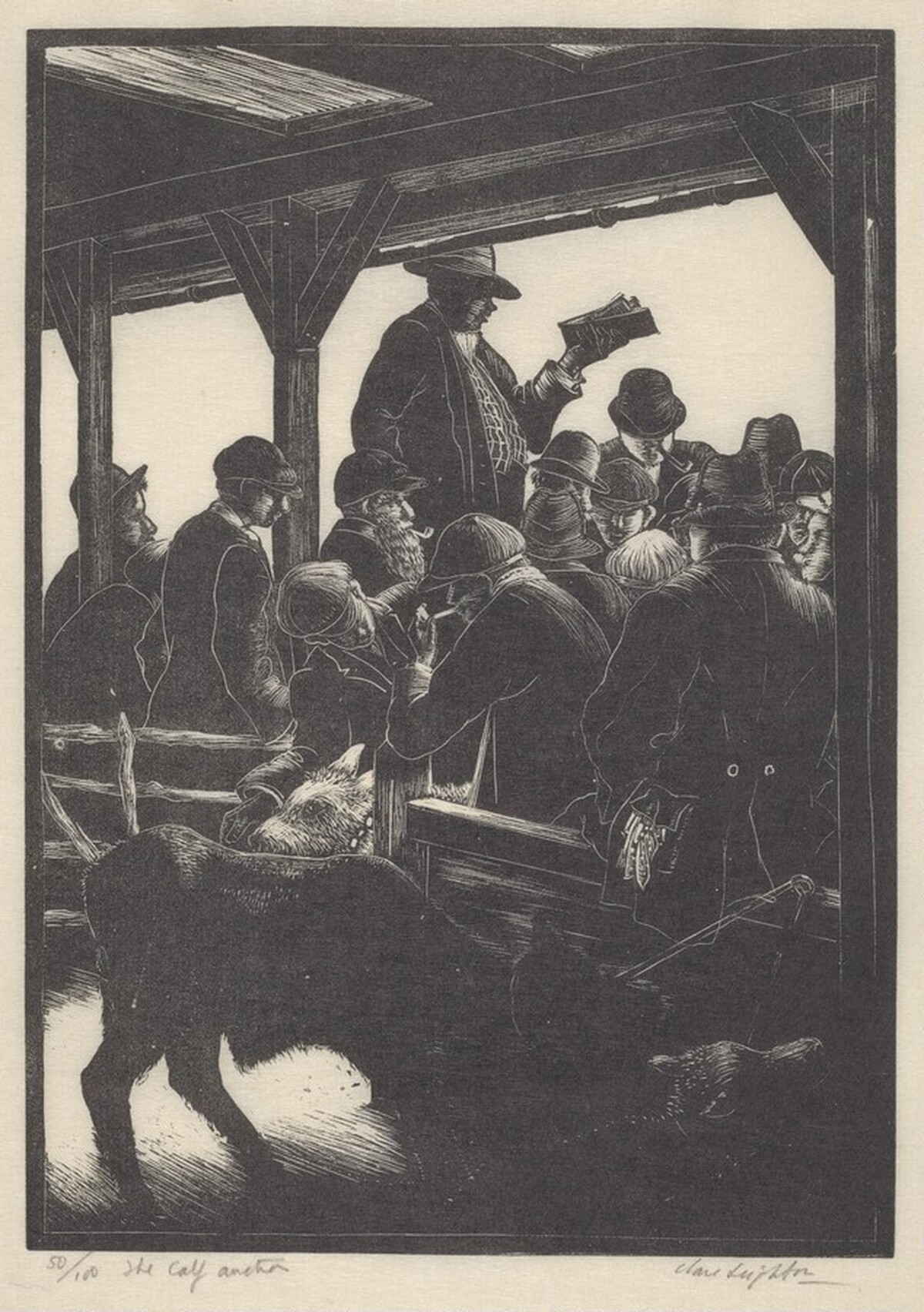 The Calf Auction by Clare Leighton