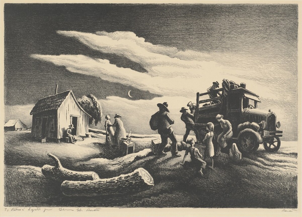 Departure of the Joads by Thomas Hart Benton