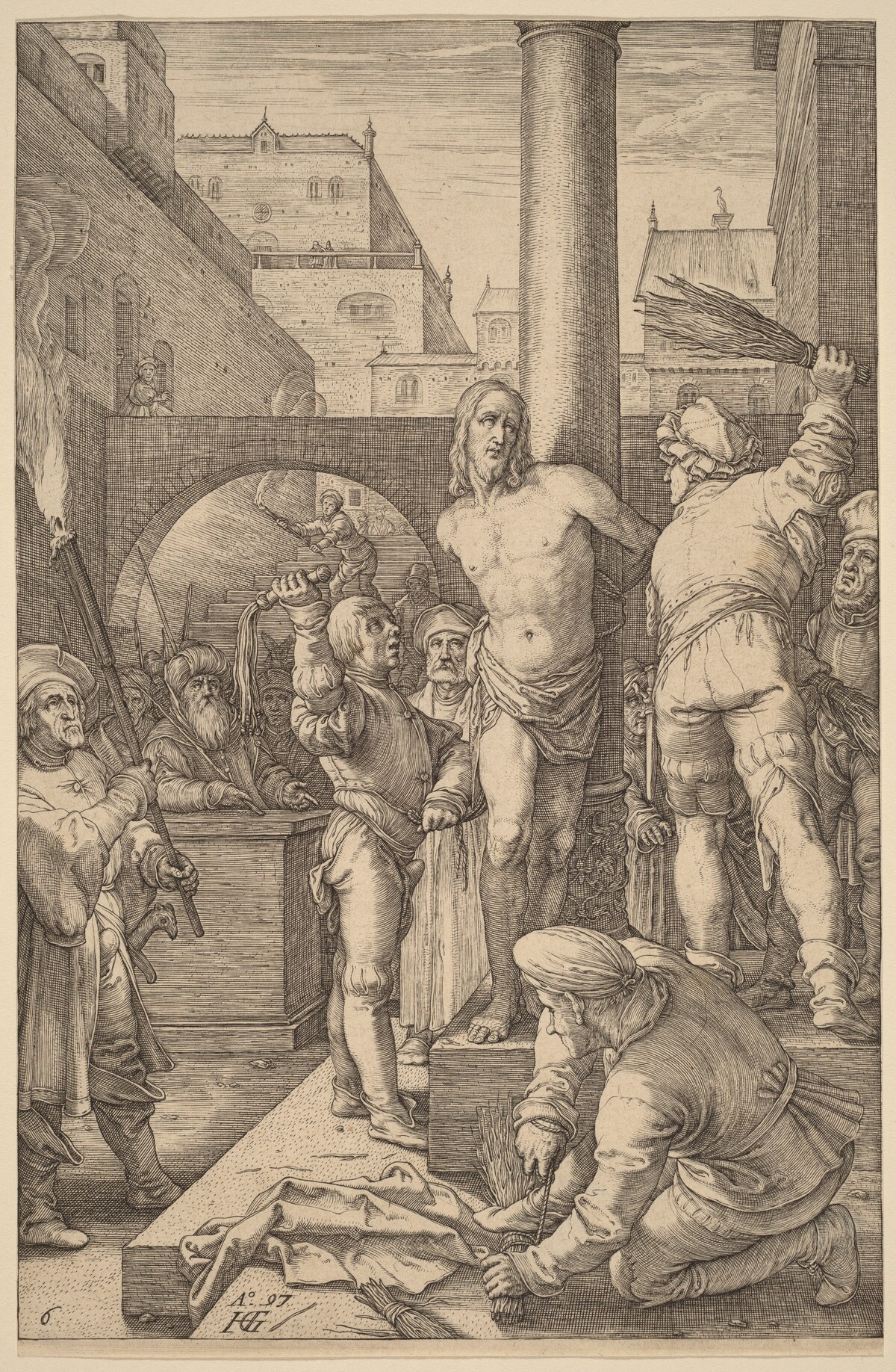 Flagellation of Christ by Hendrik Goltzius