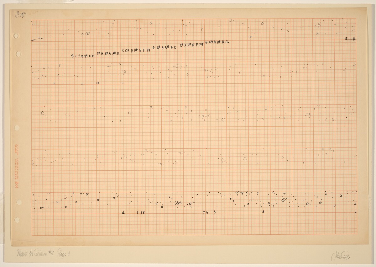 Music for Carillon #4, Page 1 by John Cage